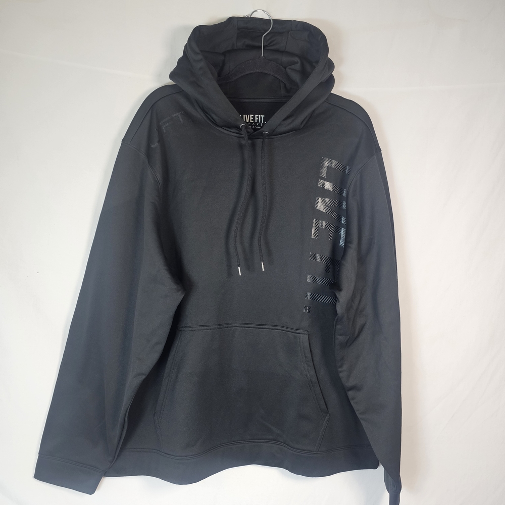 Live Fit Black Hoodie for‎ Men